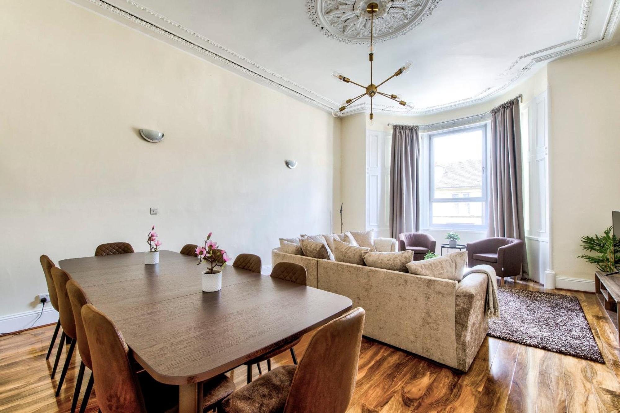 Stunning 5 Bedroom Apt, Close To City Centre, Sec, Hydro And Motorway Glasgow Exterior foto